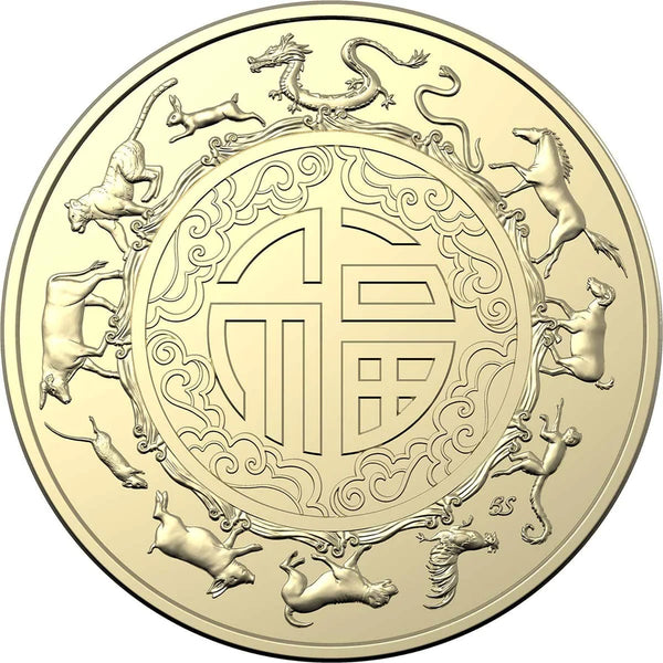 2024 Lunar Year of the Dragon 2 Coin $1 Set UNC
