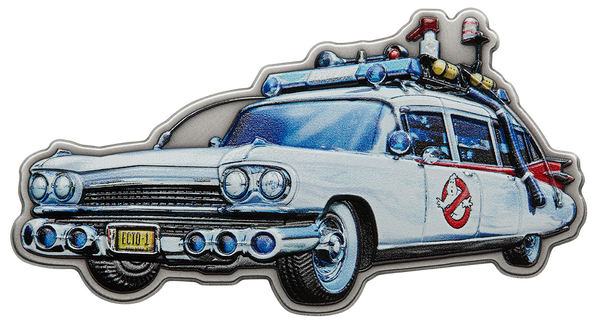 2024 Ghostbusters 2oz Ecto-1 Shaped Silver Coin
