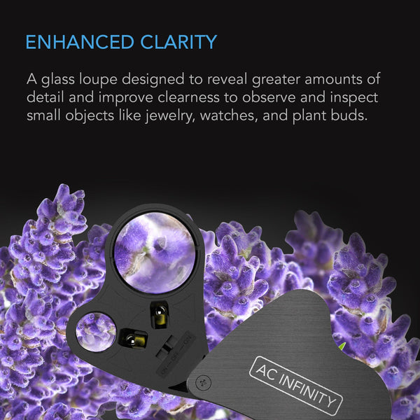 Jewelers Loupe, Pocket Magnifying Glass with LED Light and Dual Lenses