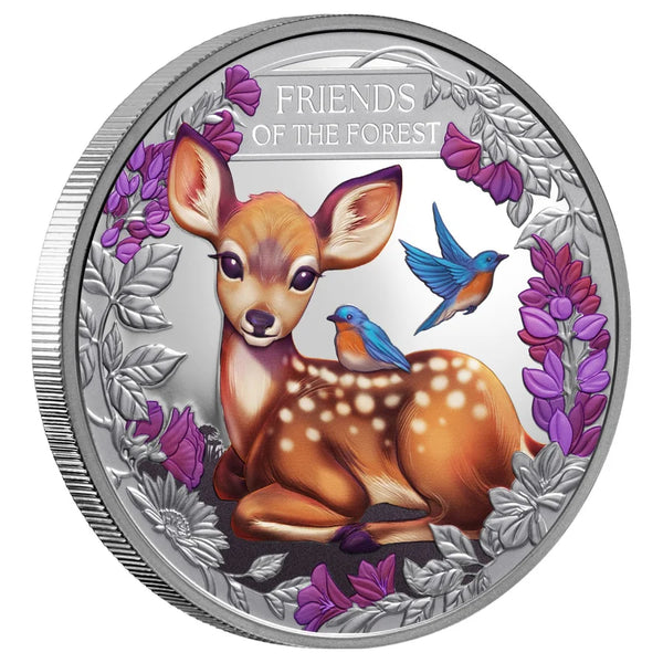 2026 Friends of the Forrest 'Fawn' 1oz Silver Coloured Proof Coin