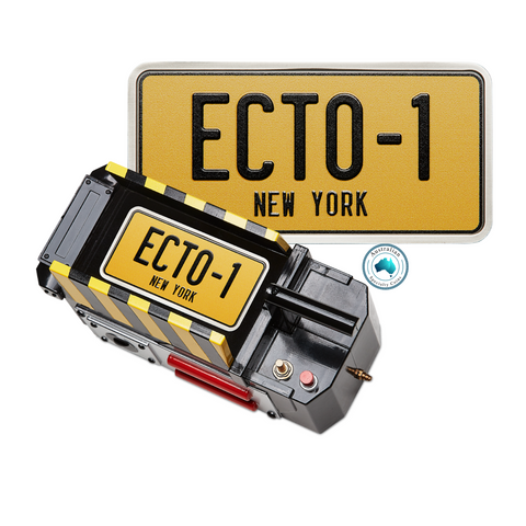 2024 Ghostbusters 2oz Silver ECTO-1 Number Plate Shaped Coloured Coin