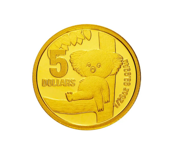 2008 Little Dinkums 'Kip Koala' 1/25oz $5 Gold Proof Coin
