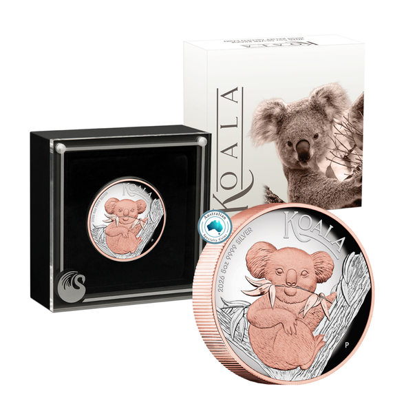 2026 Australian Koala 5oz Silver Proof High Relief Pink Gilded Coin