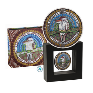 2024 Kookaburra Kaa Kaa 2oz Silver Antiqued Coloured Coin