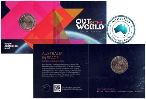 2024 Australia in Space $1 Uncirculated Coin with 'C' Mintmark