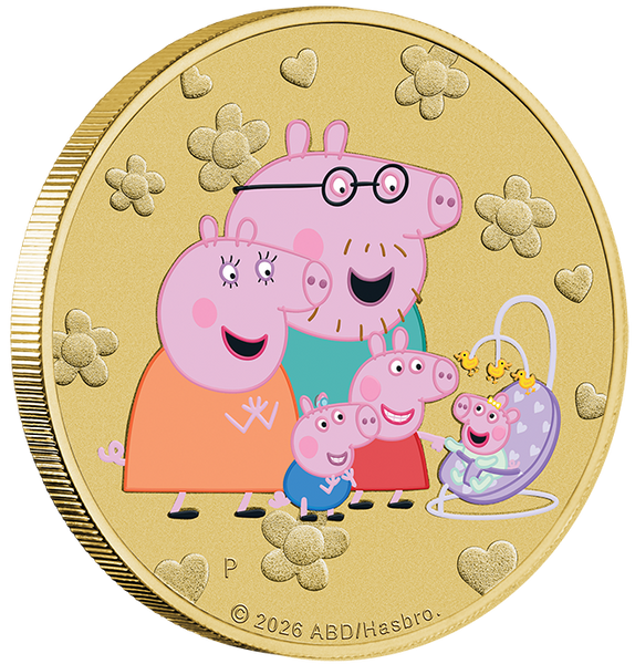 2026 Peppa Pig $1 Stamp & Coin Cover