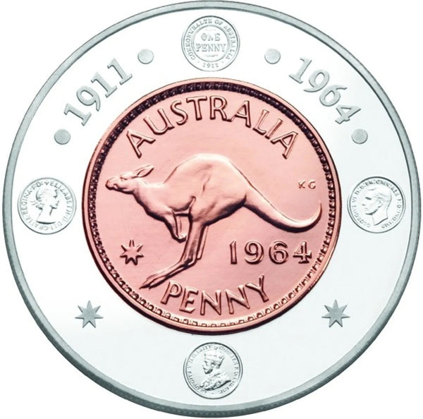 2004 Australian Penny 40th Anniversary (1964) 1oz Silver Proof Coin