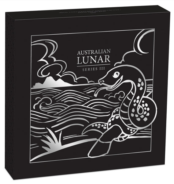 2025 Australian Lunar Series III – Year of the Snake 1 kilo Silver Coloured Coin with Gold Privy Mark