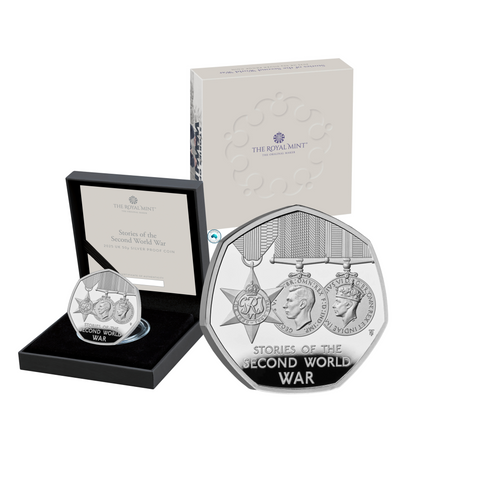 2025 Stories of The Second World War UK 50p Silver Proof Coin