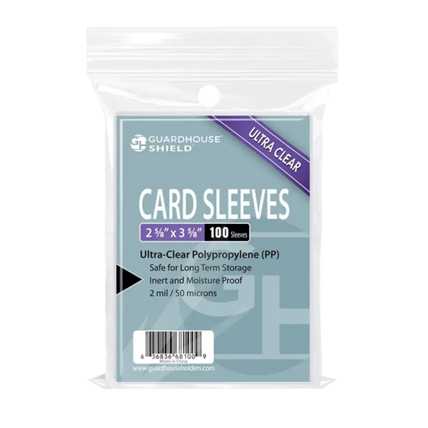 Guardhouse Shield Sleeve for Standard Trading Cards - Ultra Clear Pack 100