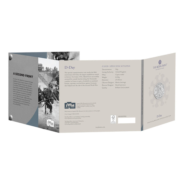 2024 D-Day 80th Anniversary 50p Brilliant Uncirculated Coin