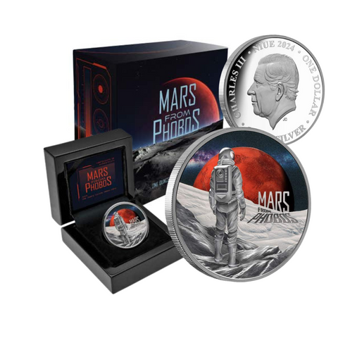 2024 Mars from Phobos 1oz Silver Proof Coin