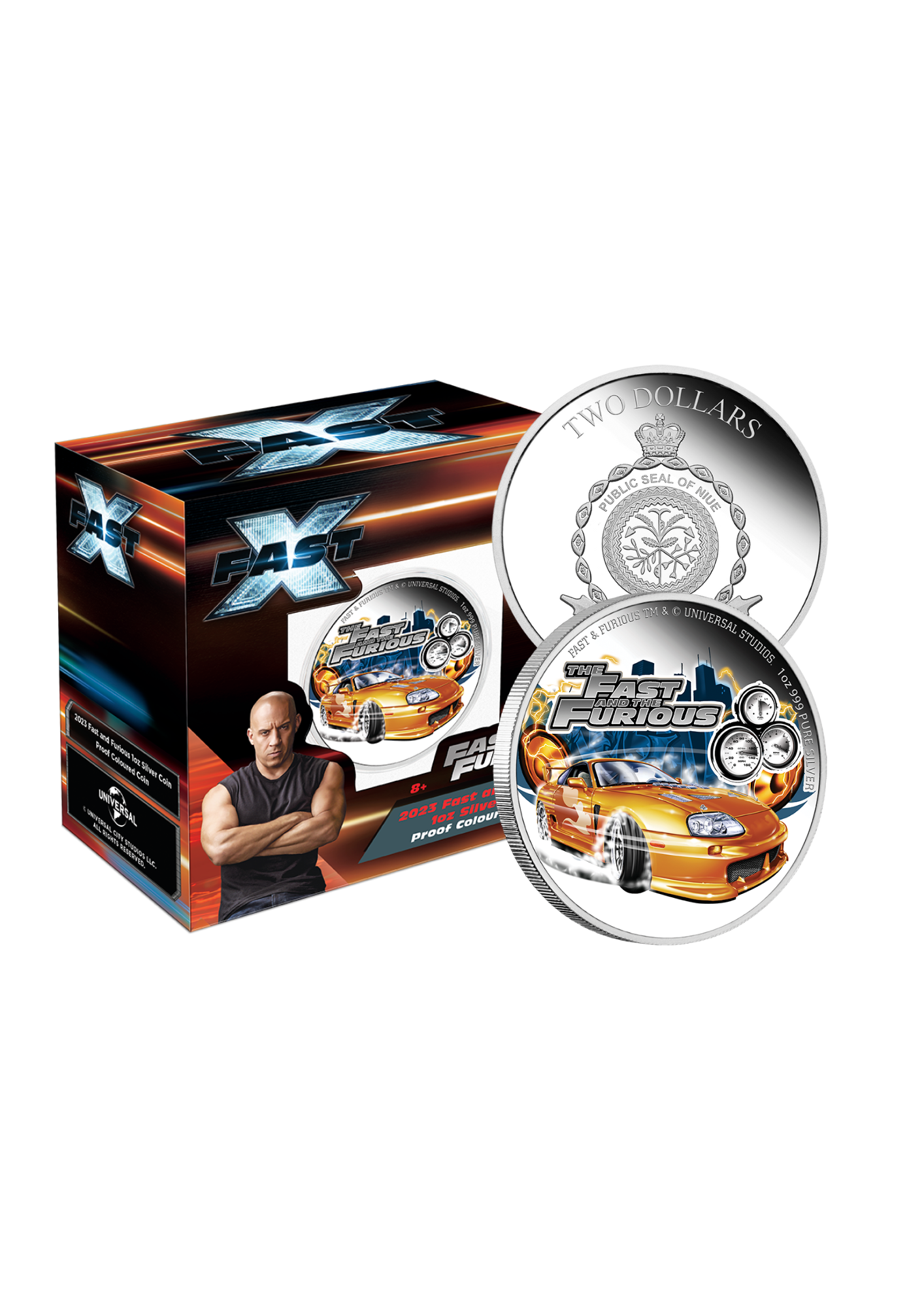 2023 Fast and Furious 'FAST' 1oz Silver Proof Coin