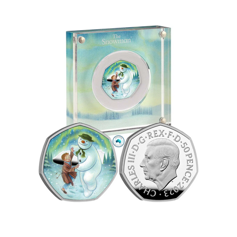 The Snowman™ 2023 UK 50p Colour Silver Proof Coin