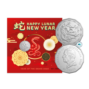 2025 Lunar Year of the Snake Coin & Greeting Card Set