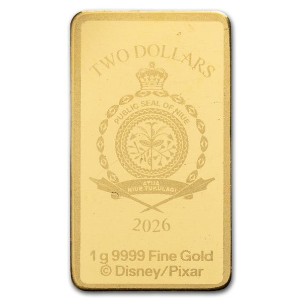 2026 Toy Story 'The Claw' 1g Rectangle Gold Coin