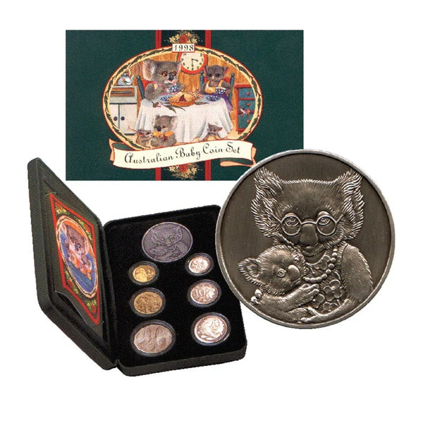 1998 Australian 6-Coin Baby Proof Set with Silver Medallion