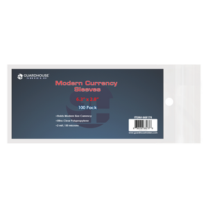 Guardhouse Modern Currency Banknote Sleeves - Pack of 100