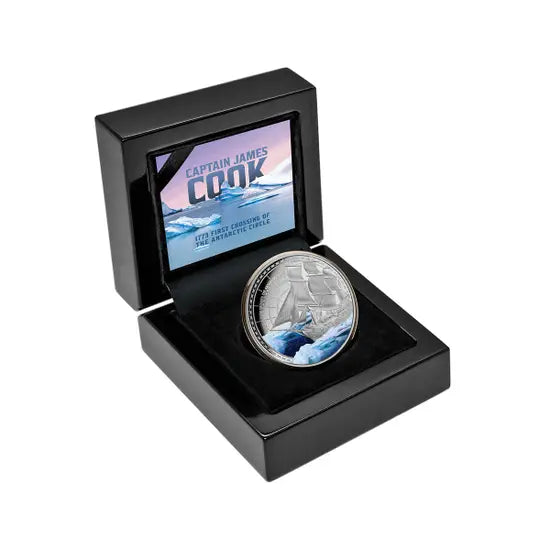 2023 Captain James Cook $1 'First Antarctic Crossing 250th Anniversary' 1oz Silver Proof Coin