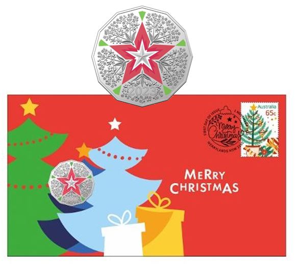 2023 Merry Christmas 50c Postal Numismatic Cover (PNC)