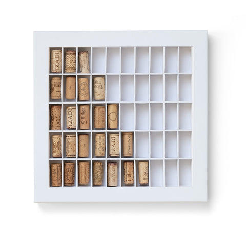 Collection Box with 50 Compartments for Wine Corks