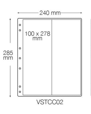 VSTCC02 Large Trifold Mint Mark Pages - 2 Pocket, Pack of 10