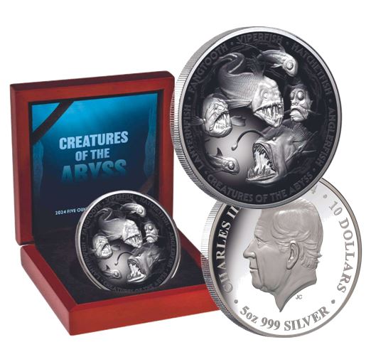 2024 Creatures of the Abyss $10 5oz Silver Proof Coin