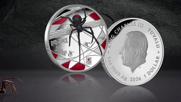 2026 Deadly & Dangerous $1 Redback Spider 20th Anniversary Privy Mark 1oz Silver Proof Coin