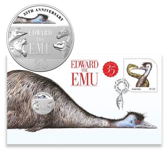 2023 Edward The Emu 20c Postal Numismatic Cover (PNC)