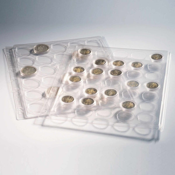 Plastic Sheets ENCAP, Clear Pockets for 48 Coins with a diameter between 21, 22 and 23mm