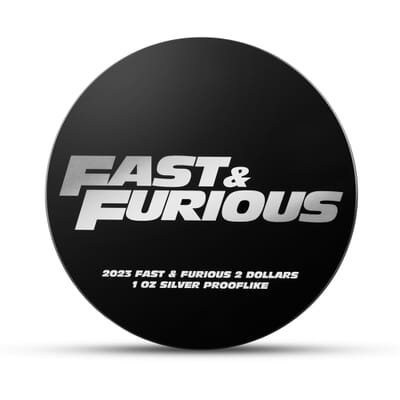 2023 Fast and Furious 2 Dollars 1oz Silver Prooflike Coin
