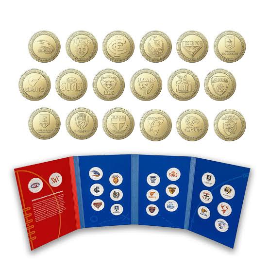 2024 Remembrance Day 'Purple Poppy' $2 'C' Mintmark Coin plus 2023 AFL $1 Coin Set