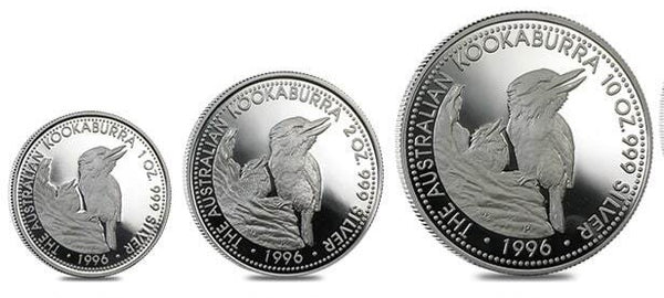 1996 Australian Kookaburra 3 Coin Silver Proof Set