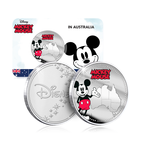 Disney Mickey in Australia Silver Plated Commemorative