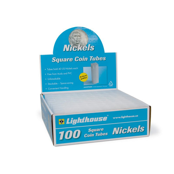Lighthouse Square Coin Tubes - Suitable for Australian $2 Coin Rolls