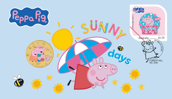 2026 Peppa Pig $1 Stamp & Coin Cover