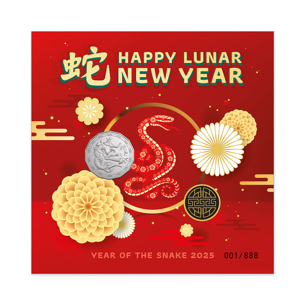 2025 Lunar Year of the Snake Coin & Greeting Card Set