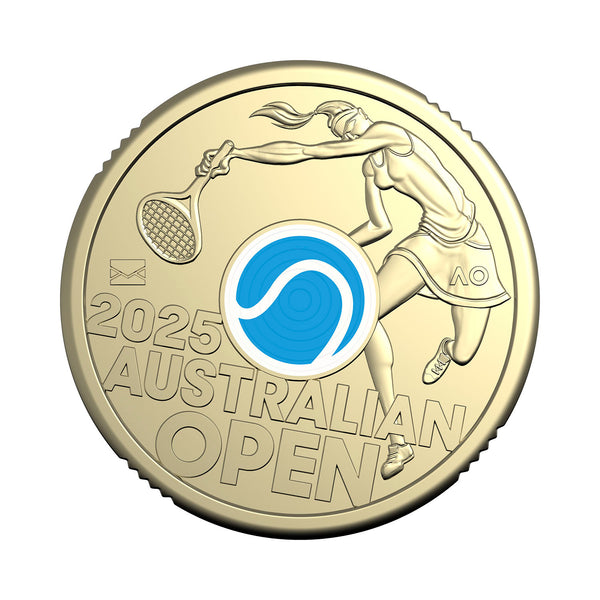 2025 Women's Australian Open Coloured $2 Coin with Envelope Privy Mark