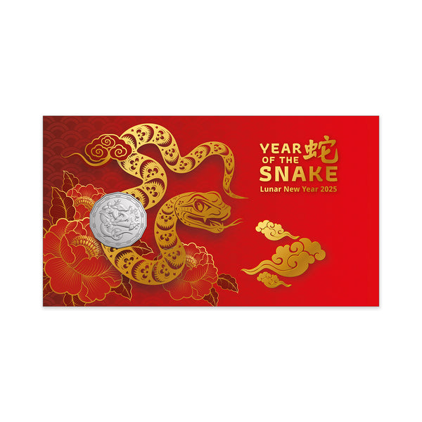 2025 Christmas Island Year of the Snake 50c Postal Numismatic Cover