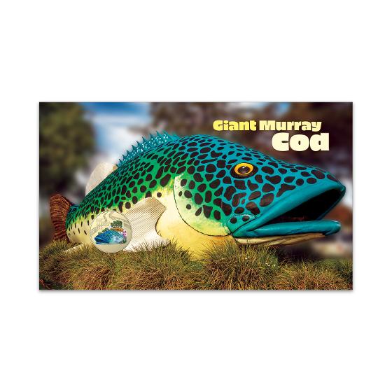 2023 Aussie Big Things Giant Murray Cod Coloured $1 Coin Postal Numismatic Cover (Single)