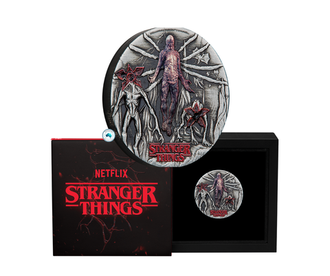 2026 Stranger Things 'Villains' 2oz Silver Antiqued Coloured Coin