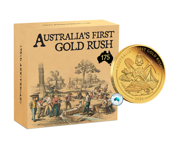 2026 Australia's First Gold Rush 175th Anniversary 1/4oz Gold Proof Coin