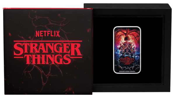 2026 Stranger Things 'S2 Poster' 1oz Silver Coloured Rectangular Coin