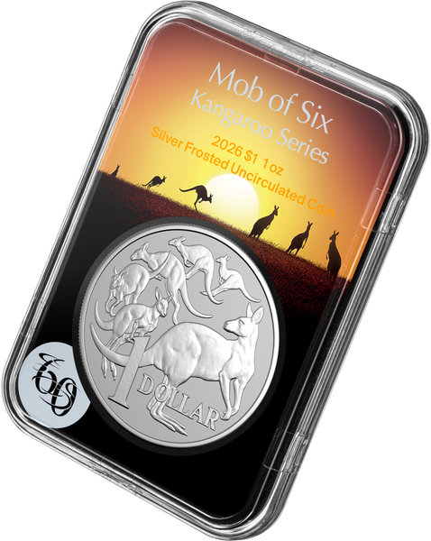 2026 Kangaroo Series - Mob Of Six Roos 1oz Silver Frosted Uncirculated Coin