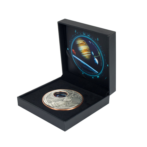 2025 Cosmic Encounters $1 Rotating Silver & Copper Bimetal Antique Coin (Certificate Number 002)