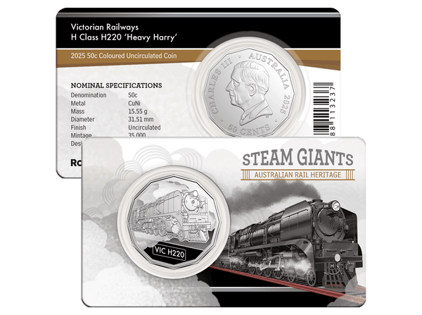 2025 Steam Giants Seven-Coin 50c Coloured Uncirculated Collection