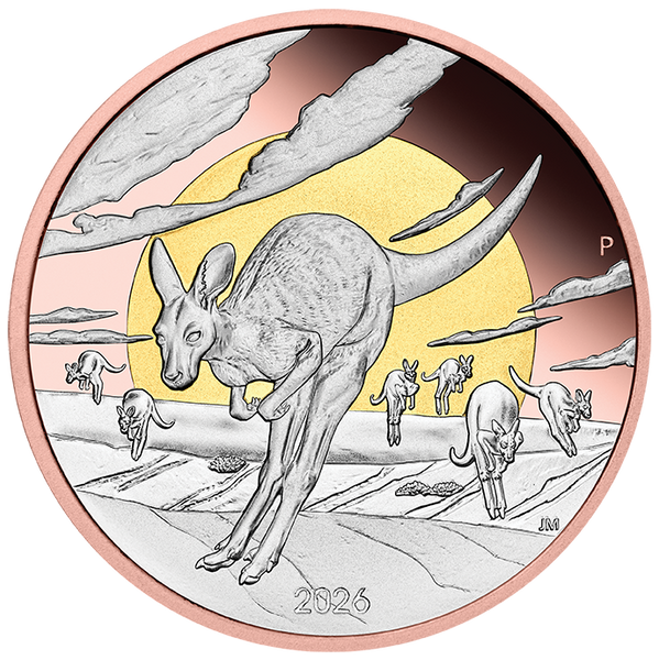 2026 Wonders of Australia 5oz Silver Proof Double Gilded Coin