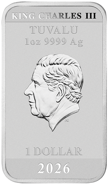 2026 Stranger Things 'Season 5' 1oz Silver Coloured Rectangular Coin