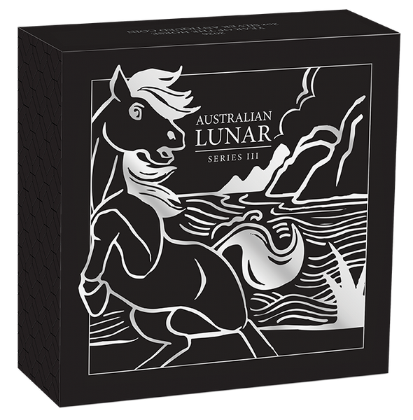 2026 Australian Lunar Series III Year of the Horse 2oz Silver Antiqued Coin