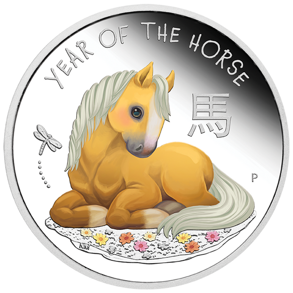 2026 Baby Lunar Horse 1/2oz Silver Coloured Proof Coin
